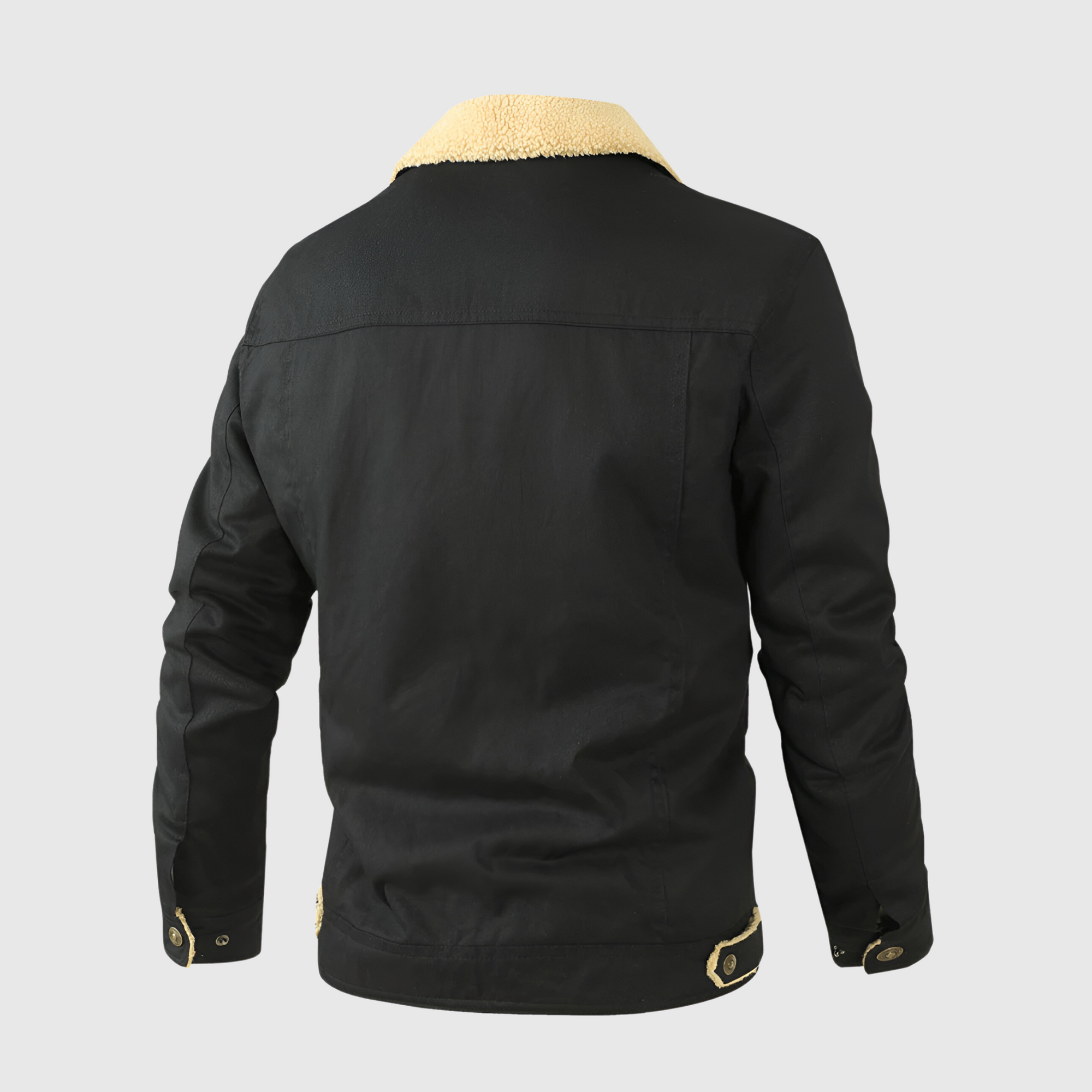 Mens Fleece Lined Jacket with Button Closure