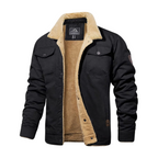 Mens Fleece Lined Jacket with Button Closure