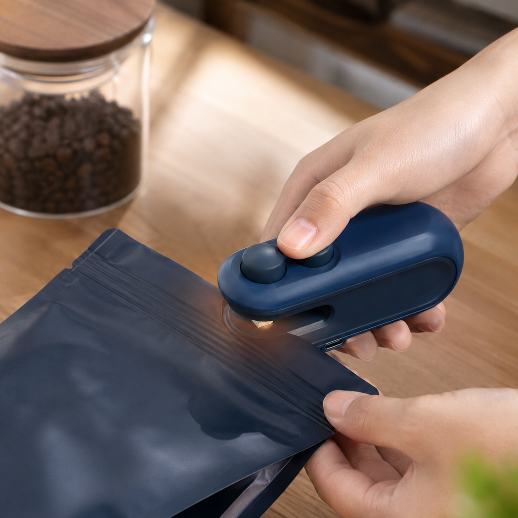Mini Handheld Heat Bag Sealer with Cutter USB Rechargeable Tool