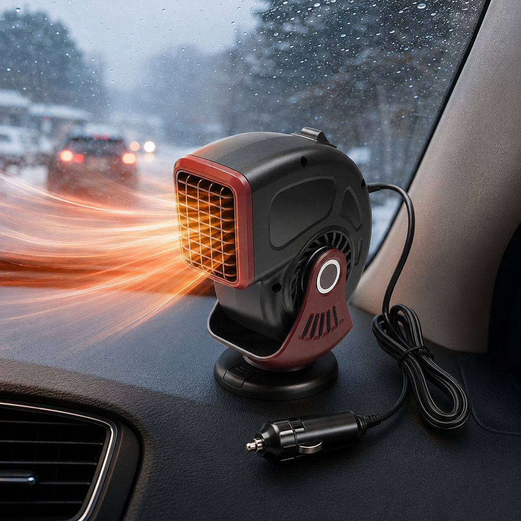 Portable Car Heater Defogger Fan 12V 24V with Adjustable Rotation
