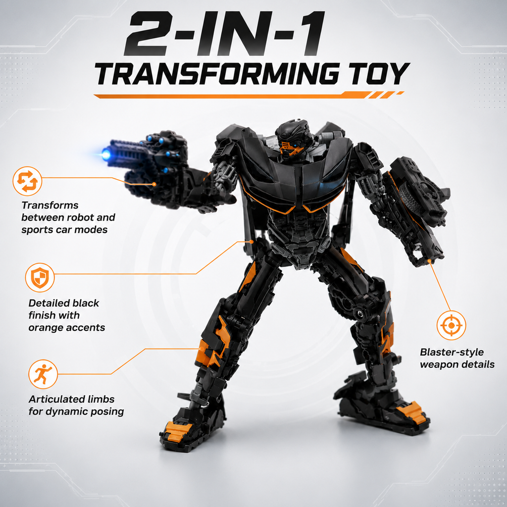 Alloy Transforming Robot Car Toy Action Figure