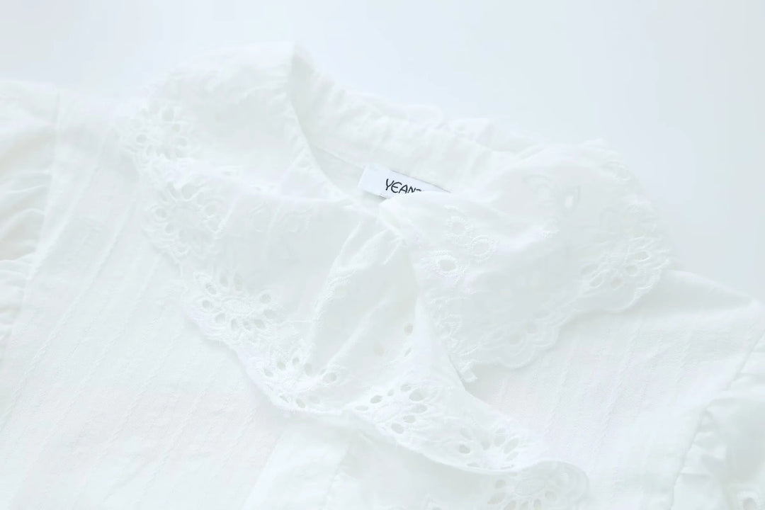 Geraldine Dress with Cotton Collar