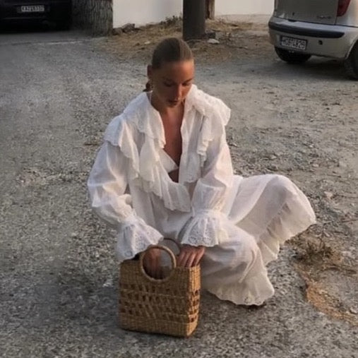 Geraldine Dress with Cotton Collar