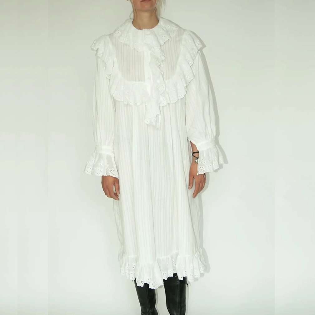 Geraldine Dress with Cotton Collar