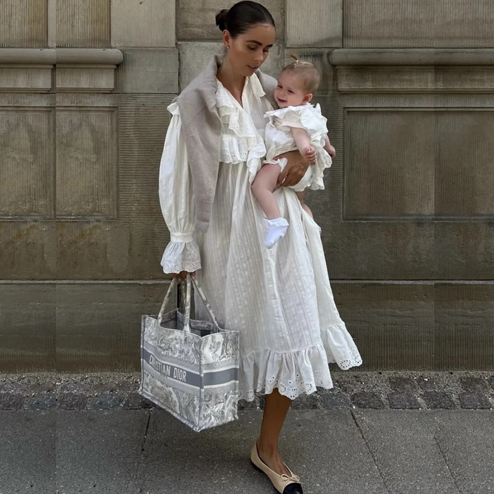 Geraldine Dress with Cotton Collar
