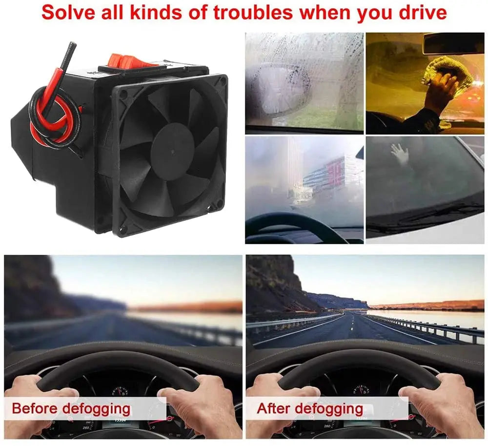 Portable Car Heater Defroster for Winter Clear Windows Warm Cabin