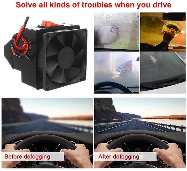 Portable Car Heater Defroster for Winter Clear Windows Warm Cabin