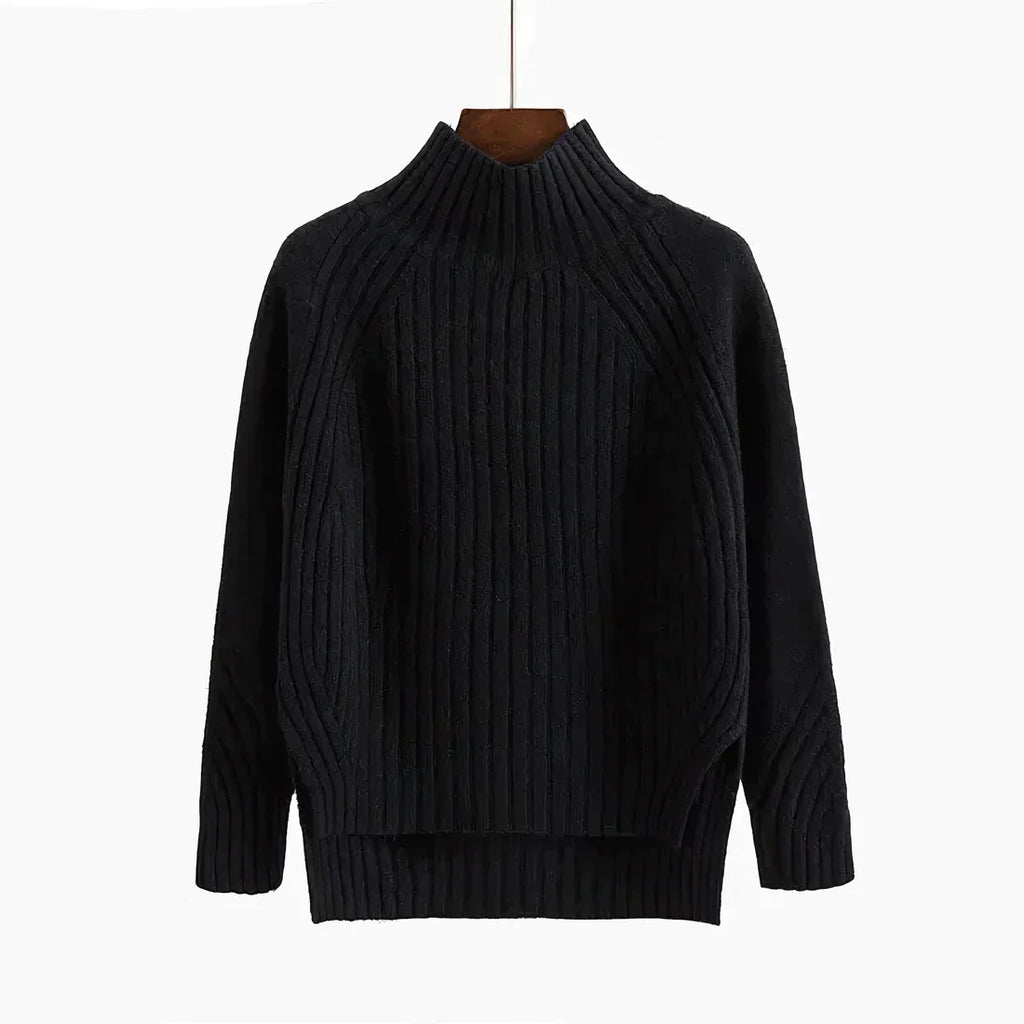 Womens High Neck Knit Sweater