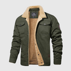 Mens Fleece Lined Jacket with Button Closure
