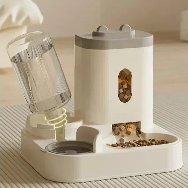 Automatic Pet Feeder Bowl with Water Fountain