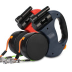 Dual Dog Retractable Leash with Flashlight