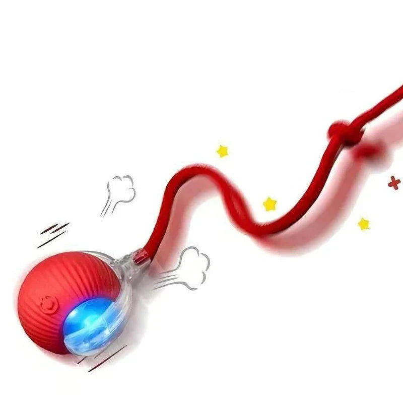 Interactive Cat Toy Rolling Ball with Tail