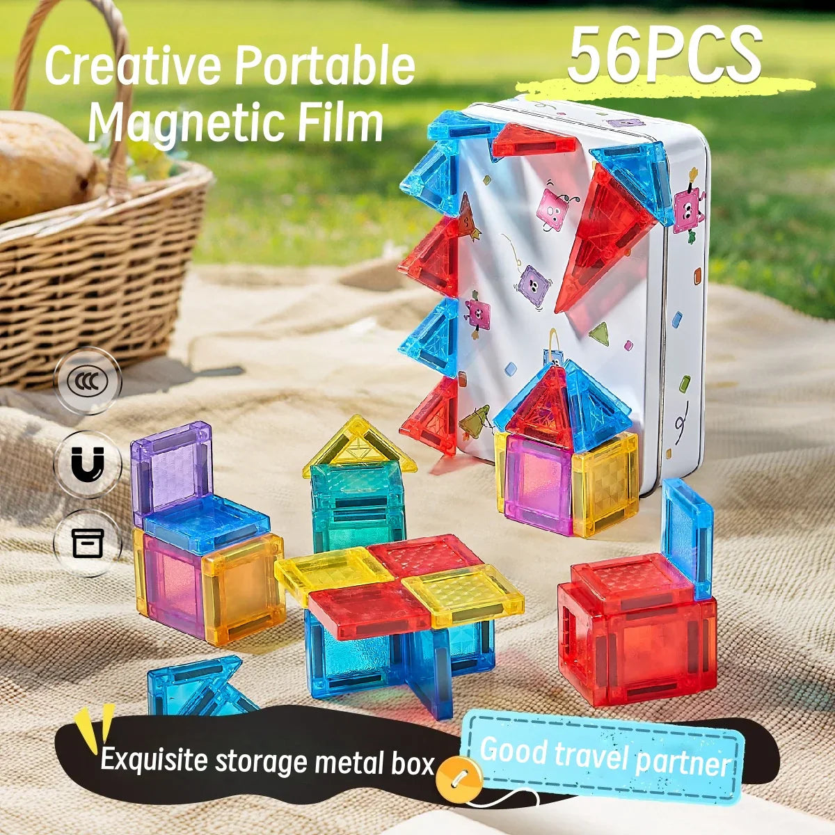 Magnetic Tiles Building Blocks Set