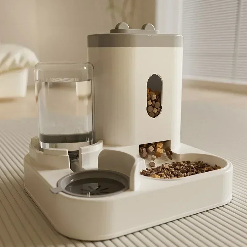 Automatic Pet Feeder with Water Dispenser Bowl