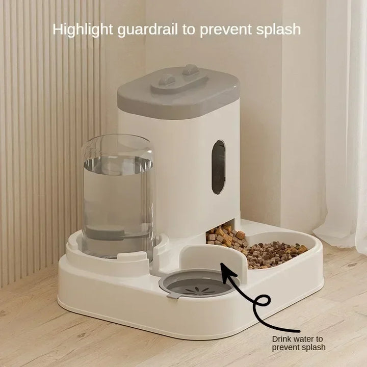 Automatic Pet Feeder Bowl with Water Fountain