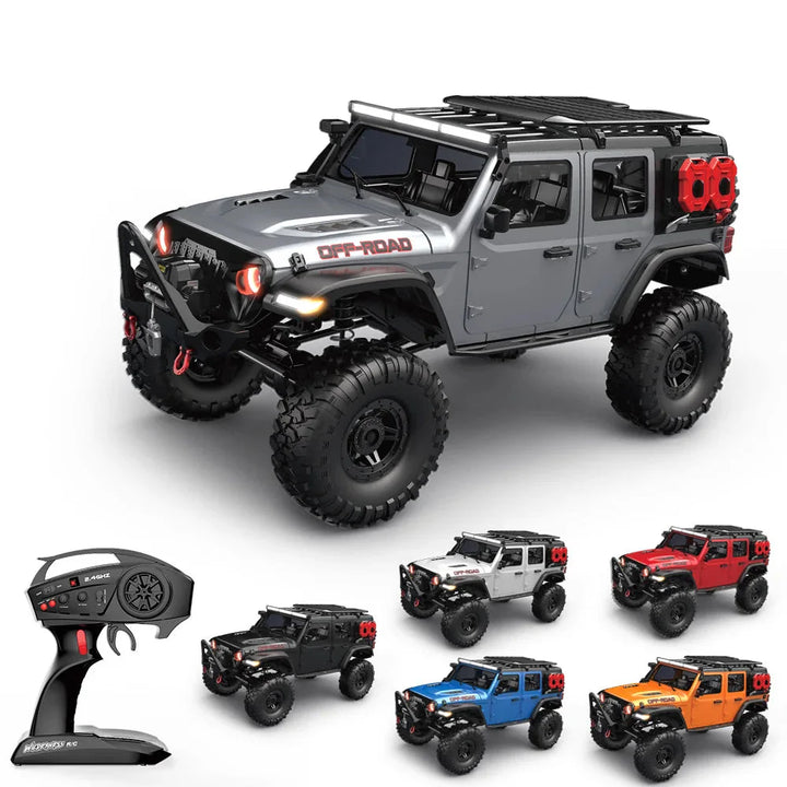 RC Car 4WD Off-Road Rock Crawler with LED Lights and USB Charging