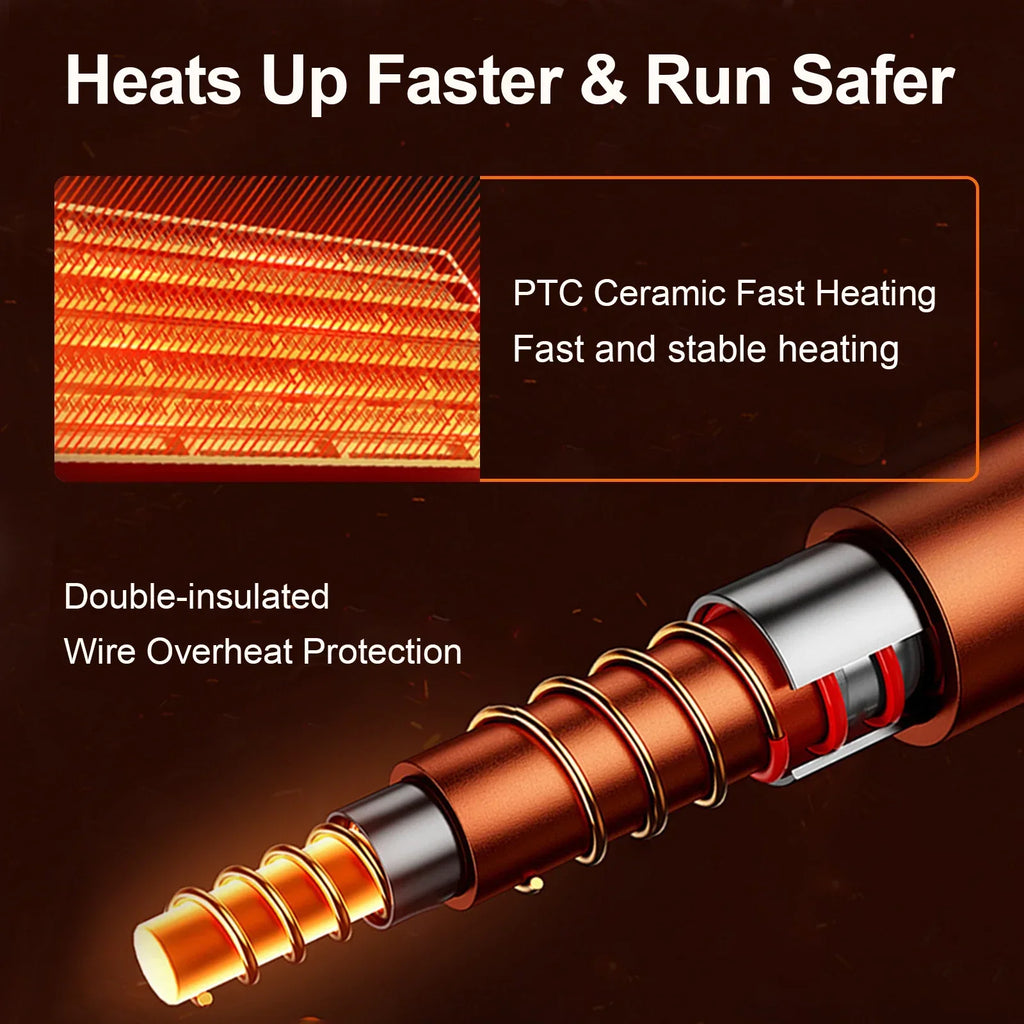 Portable Car Heater Defogger Fan 12V 24V with Adjustable Rotation