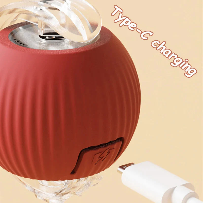 Interactive Cat Toy Rolling Ball with Tail