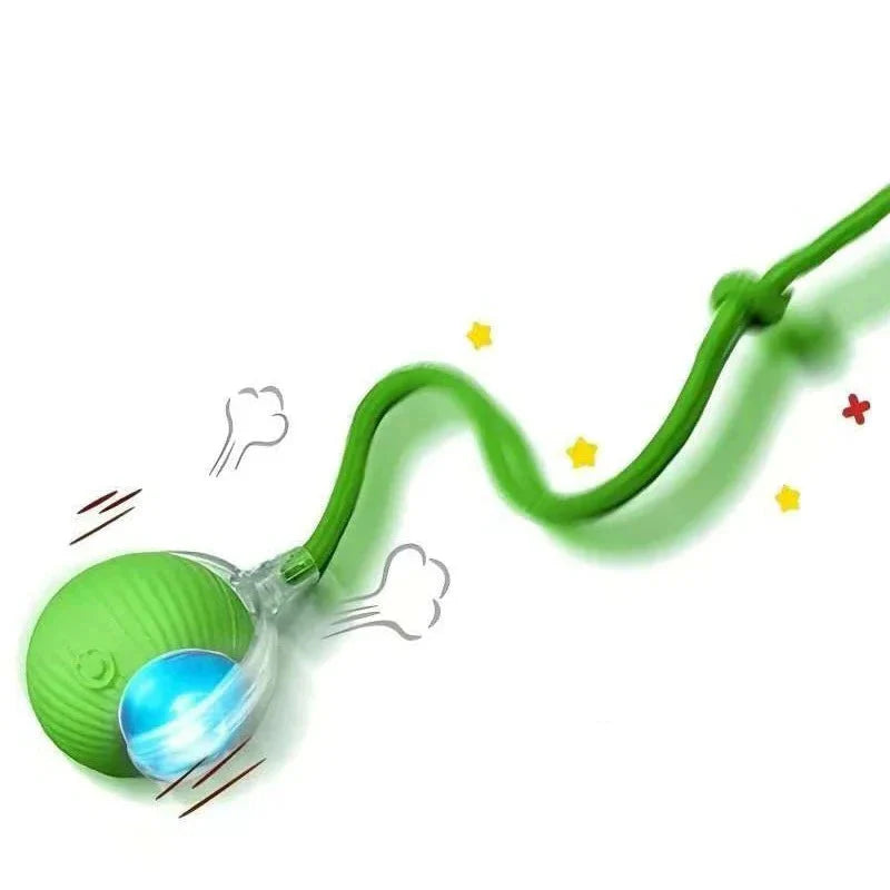 Interactive Cat Toy Rolling Ball with Tail