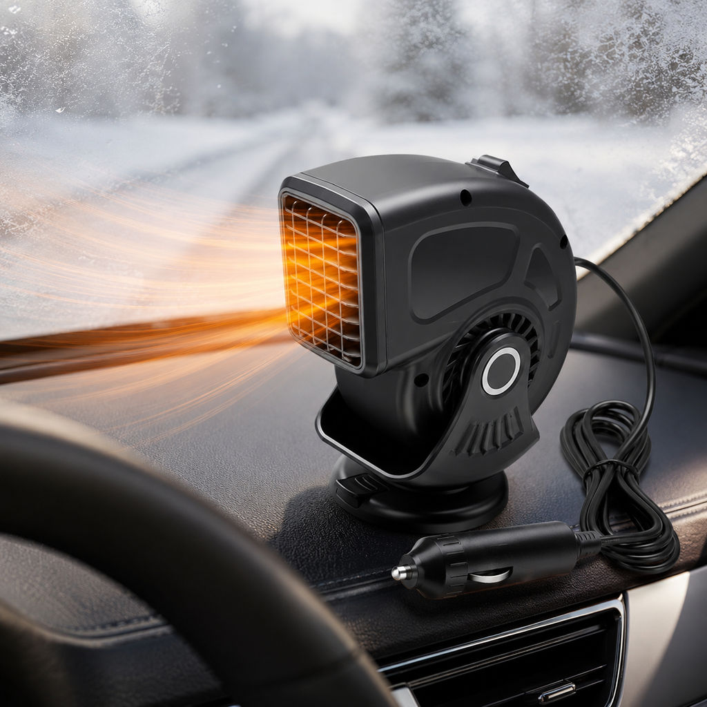 Portable Car Heater Defogger Fan 12V 24V with Adjustable Rotation