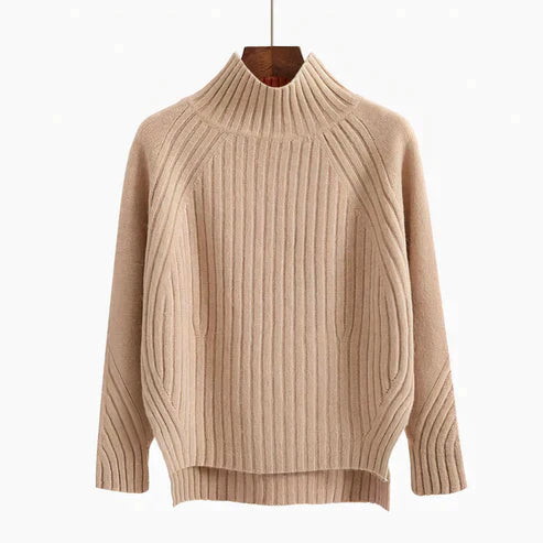 Womens High Neck Knit Sweater