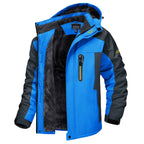 Mens Waterproof Hooded Jacket with Fleece Lined